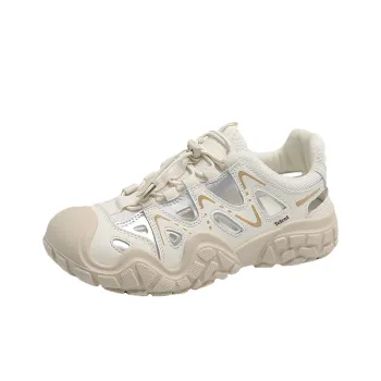 TELENT Shock Absorbers With Slip Resistant Features Low Top Casual Shoes Women's Beige