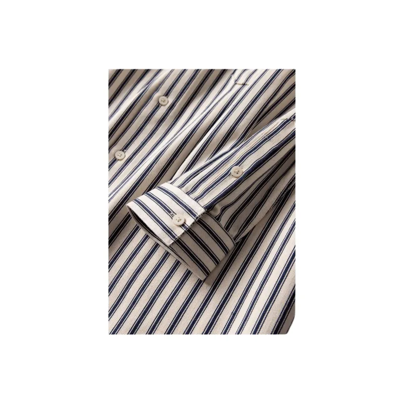 WILLIAM FOX&SONS Shirt Men's Blue Stripes Pattern-2