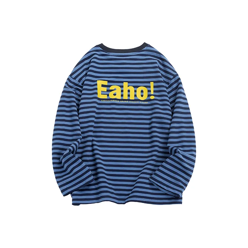 ZYKY T Shirts Unisex Blue Black Stripes-1