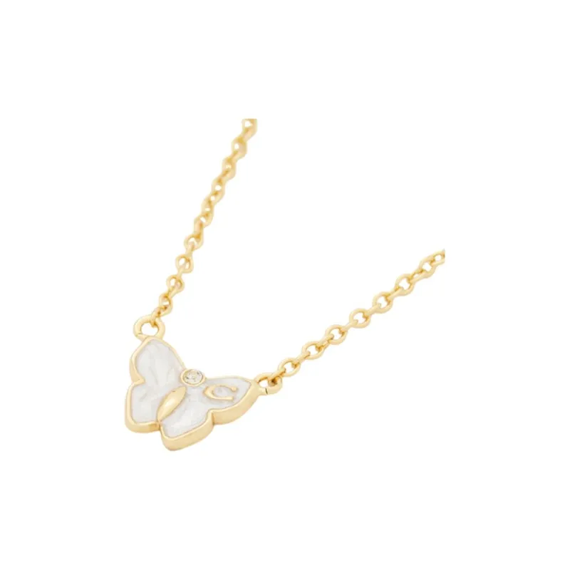 COACH Brass Necklaces Women's Gold-2
