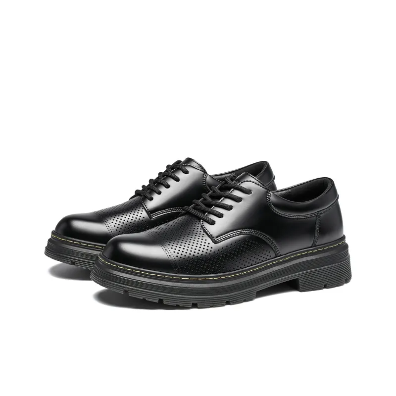 HLA Men's Casual Shoes Men Low Top Black-1