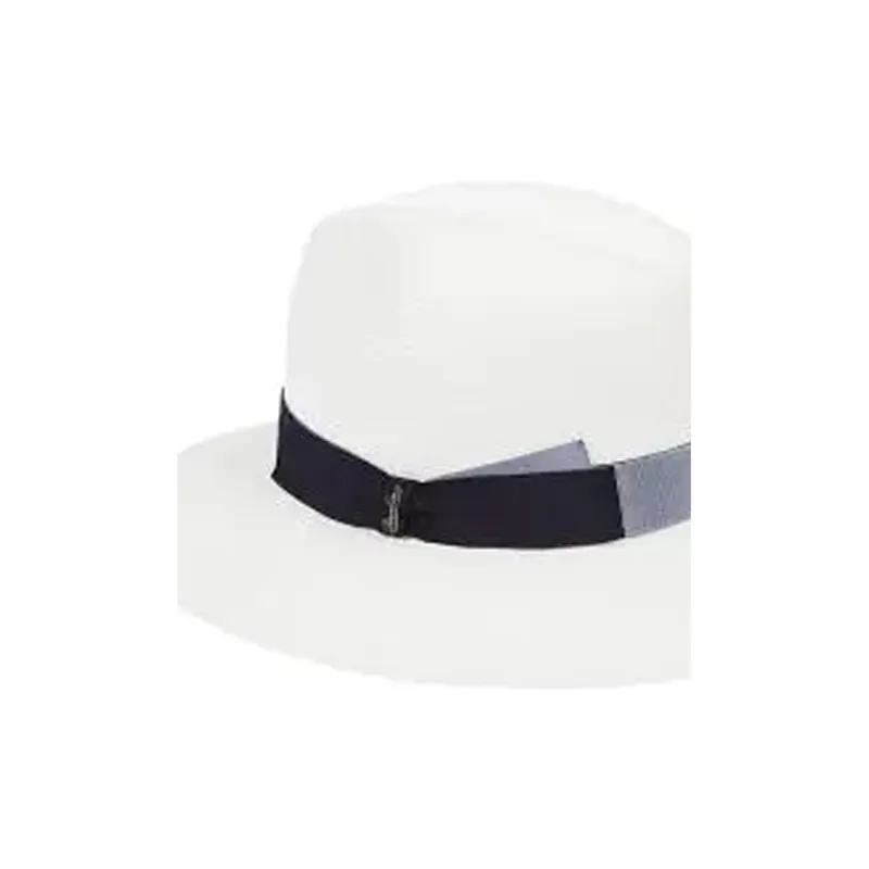 Borsalino Straw Top Hats Unisex White-1