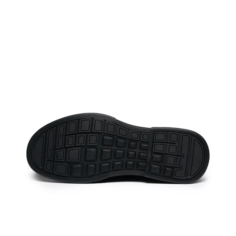 HLA Men's Casual Shoes Men Low Top Black-4