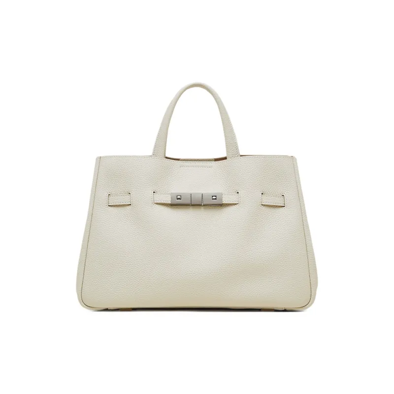 PIERRE CARDIN Cow Leather Shoulder Bag, Handbag Tubas Women's Black/Beige/Elephant Gray-5