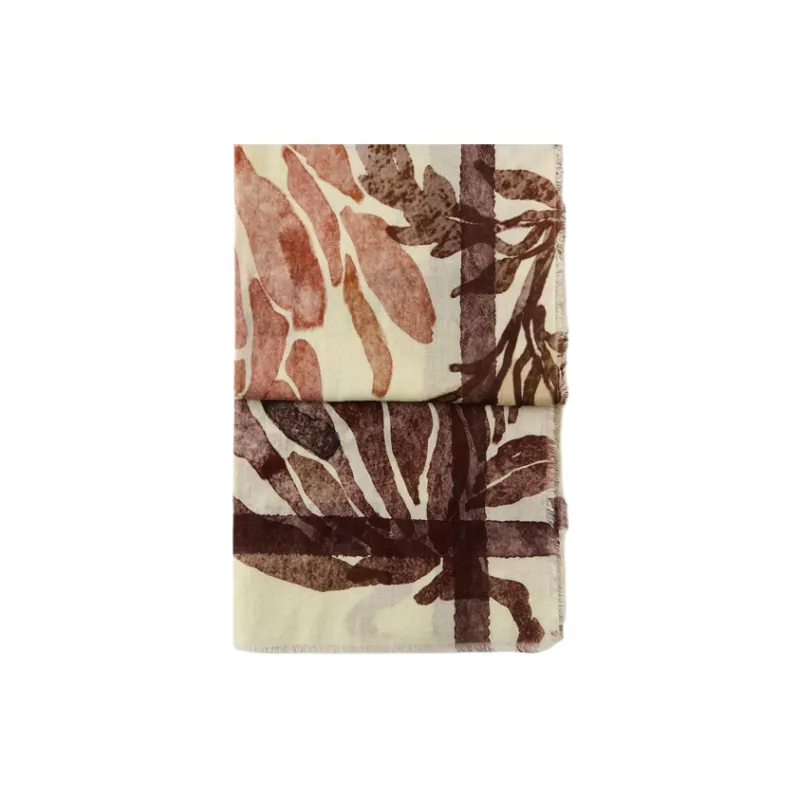 ZARA Cotton Knit Scarves Women's Sand-2