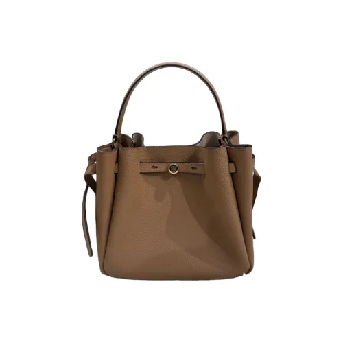 TORY BURCH Romy Cow Leather Bucket Bag, Shoulder Bag, Crossbody Bag, Handbag Women's Mushroom Gray