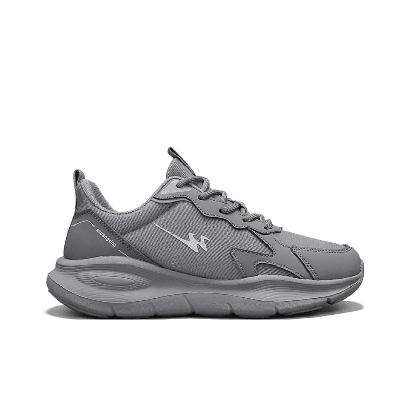 Binary Cushioning, Rebound, Lightweight, Anti slip Low Top Running Shoes Men's Gray-1
