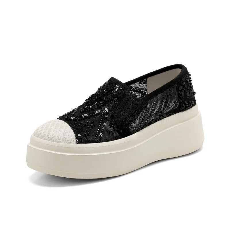 C°BANNER Breathable Height Increase Low Top Casual Shoes Women's-6
