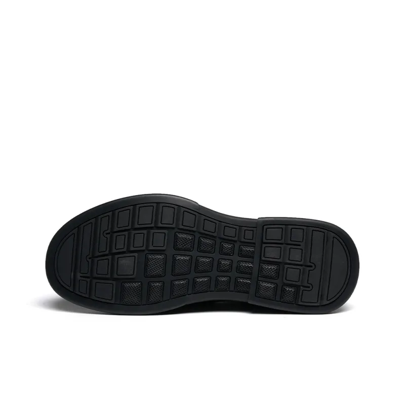 HLA Men's Casual Shoes Men Low Top Black-4