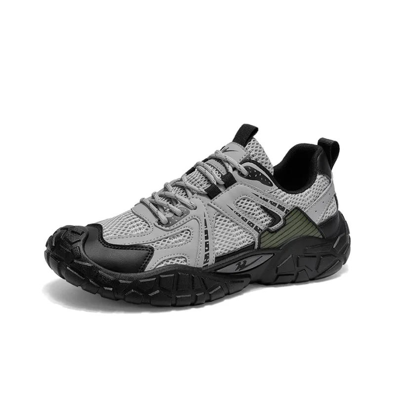 Binary Hiking / Trekking Shoes Men Low Top Black-1