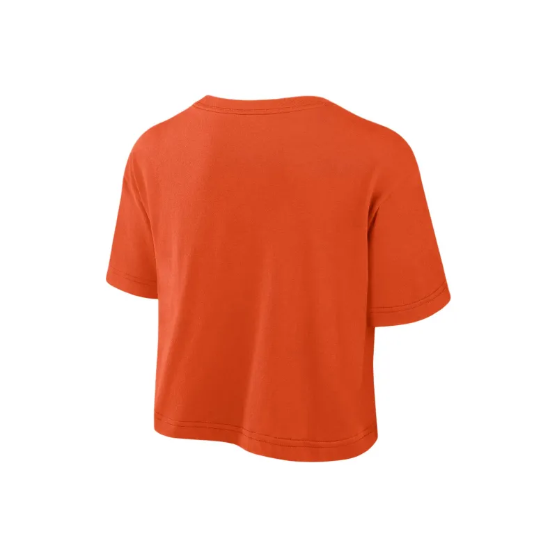 Nike Clemson Athletic Prep Arch Women's Nike Dri FIT College Cropped T Shirt-1