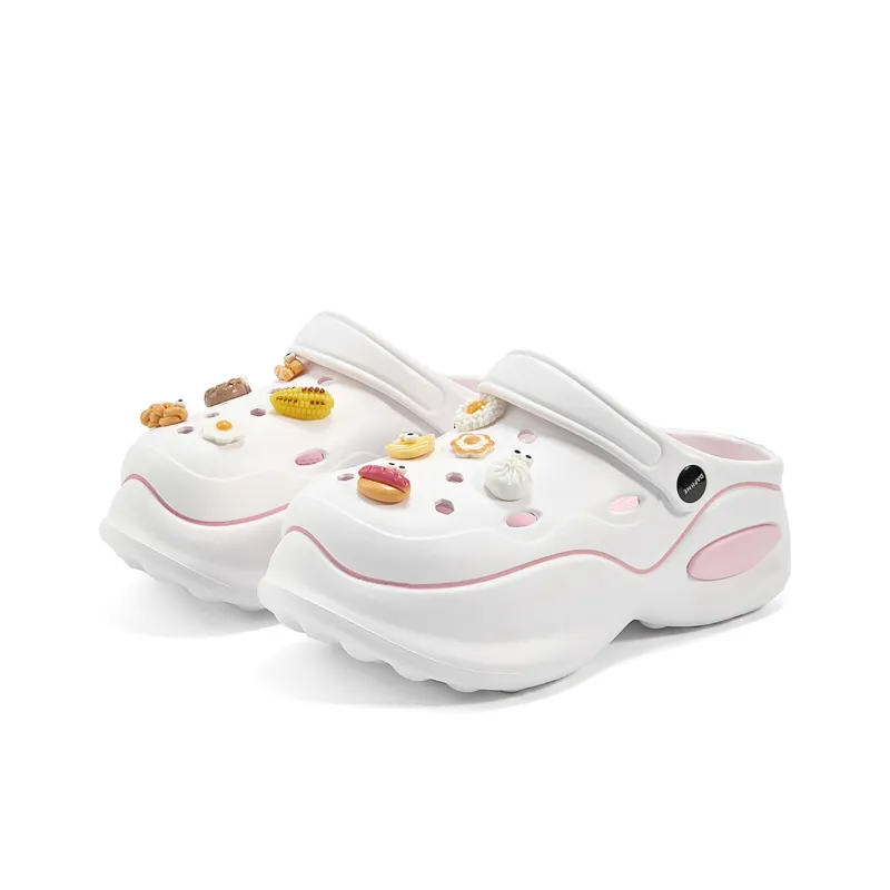 DAPHNE Clogs Women's White Pink-1