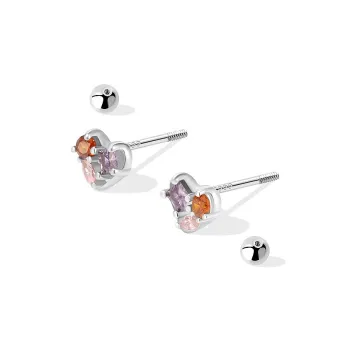 Daisy Dream 999 Fine Silver Stud Earrings Women's