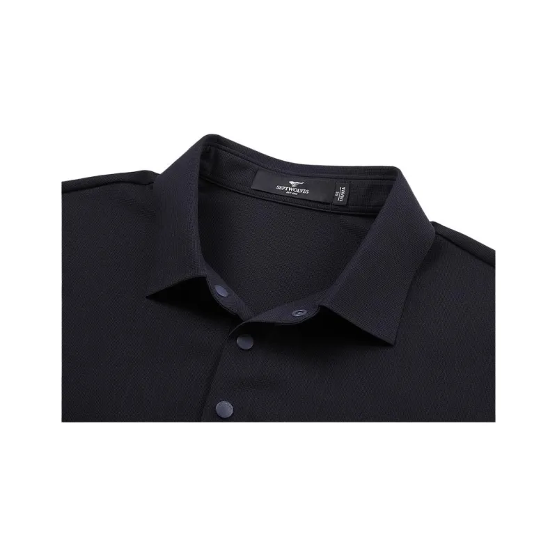 SEPTWOLVES Polo Shirt Unisex Navy Blue-3