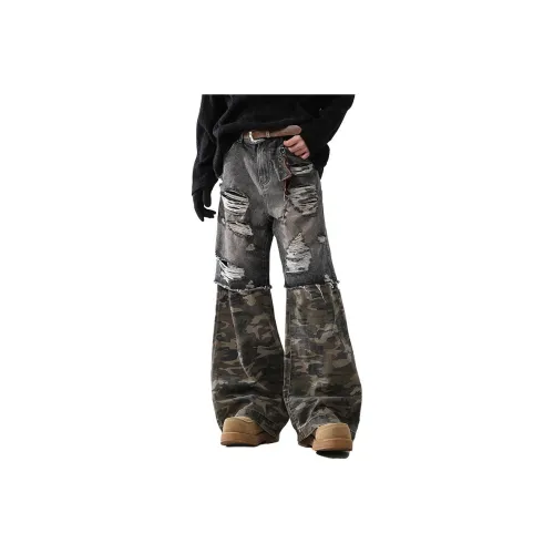 WHELVE Jeans Unisex Camouflage