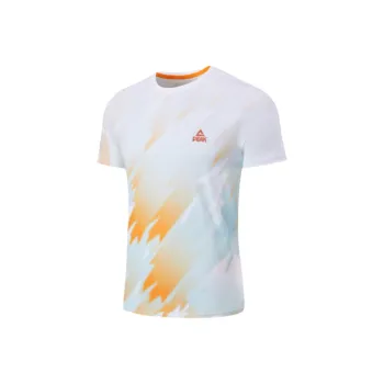PEAK T Shirt Men's Bright Snow Orange