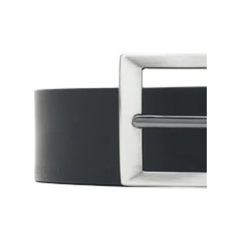 ARMANI EXCHANGEAE Recycled Leather, Split Cow Leather, Polyurethane Leather Belts Men's Black 3.5CM-2