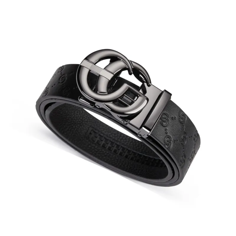 POLOMEISDO Top Grain Cow Leather Belts Men's 3.5CM-1