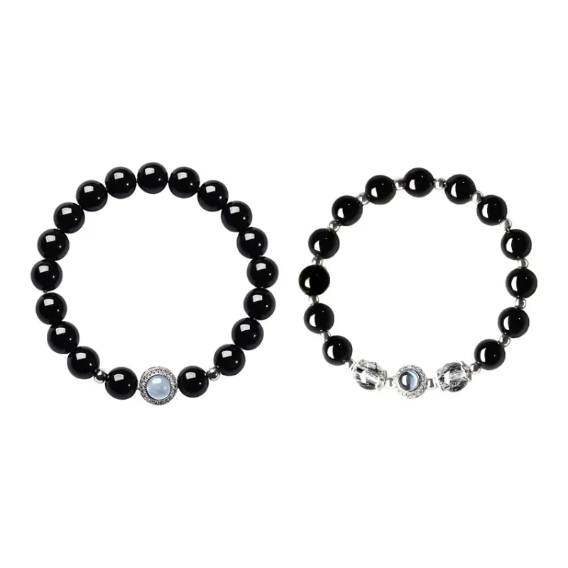 Lang Wind Natural Obsidian Bracelets Unisex-0