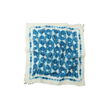 ZARA Cotton Knit Scarves Women's Blue