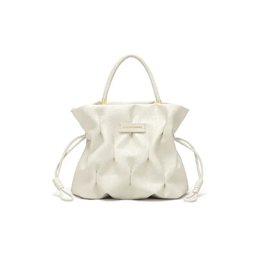 CNOLES Synthetic Leather Shoulder Bag, Crossbody Bag, Handbag Regular Women's Ecru Bird's Nest