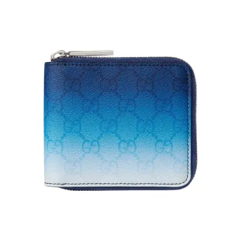GUCCI Coated Fabric Coin Purse Men's Blue