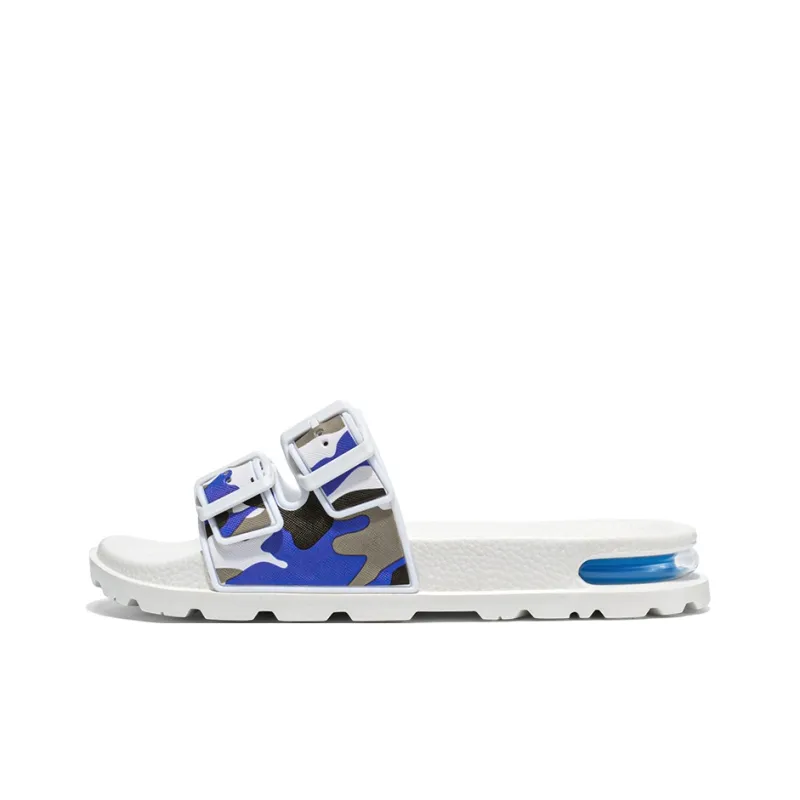 MIIOW Rubber Sole Leather Patchwork Slip Resistant Abrasion Resistant Slide Slippers Men's-2