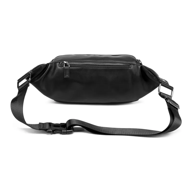 Jeep PU Sling Bag, Crossbody Bag, Fanny Pack Regular Unisex Black-4