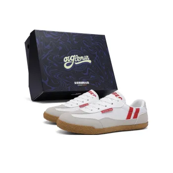 OUGLEMEN Slip Resistant And Abrasion Resistant Coverage Low Top Casual Shoes Men's Box