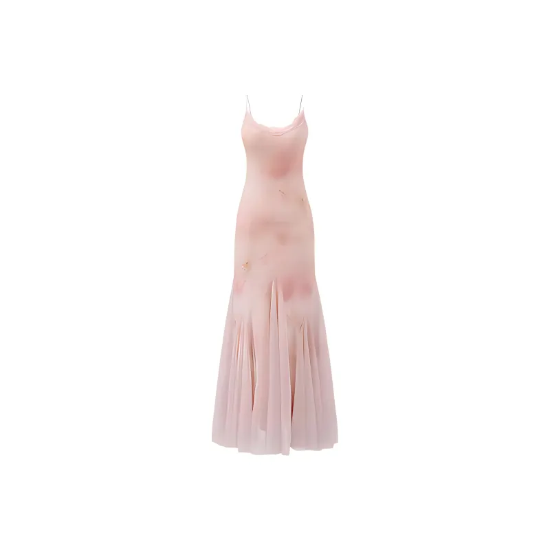 GUOZHEN Slip Dresses Women's Pink-0