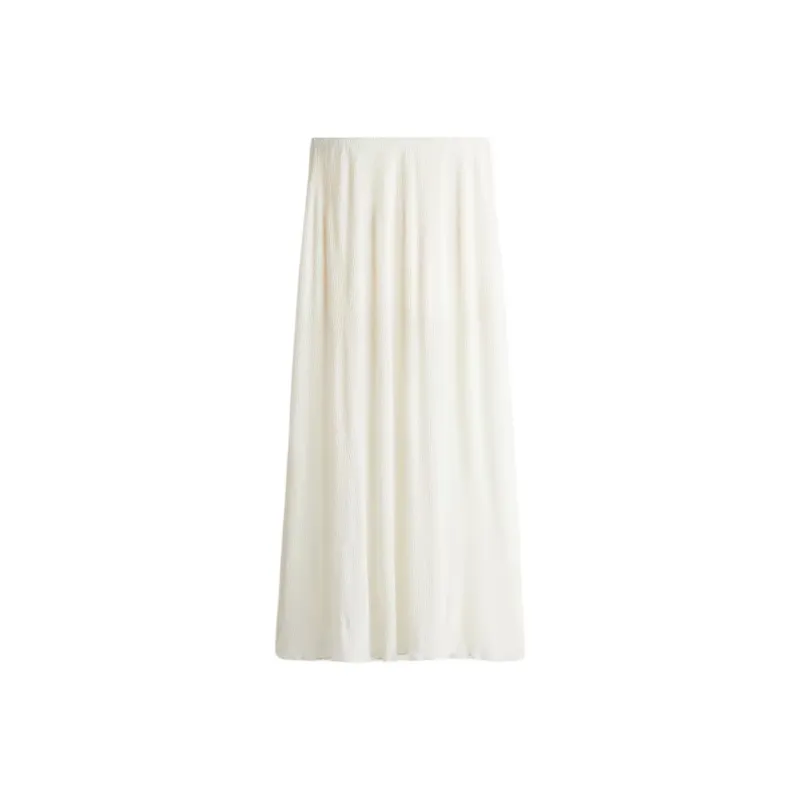 H&M Knit Long Skirts Women's White-0
