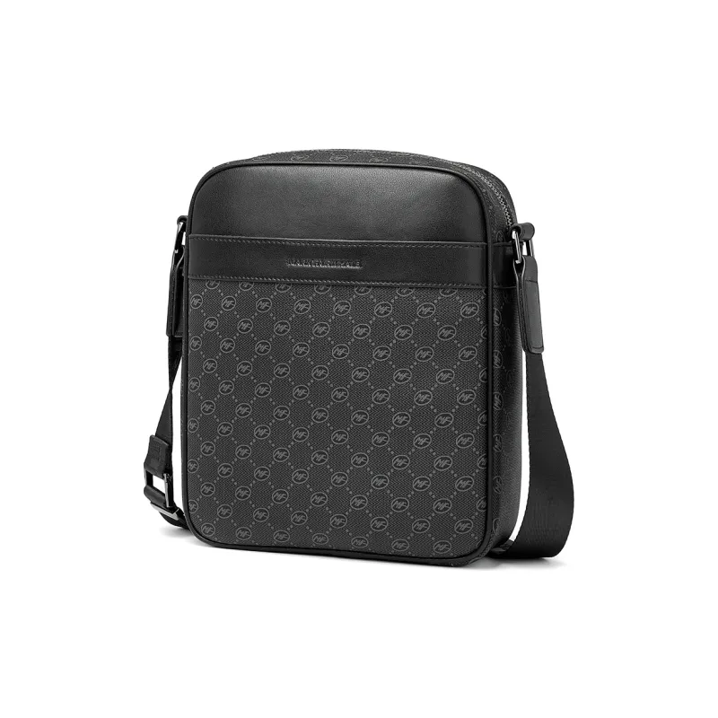 FAIRWHALE PVC Crossbody Bag, Shoulder Bag Regular Men's Black-1