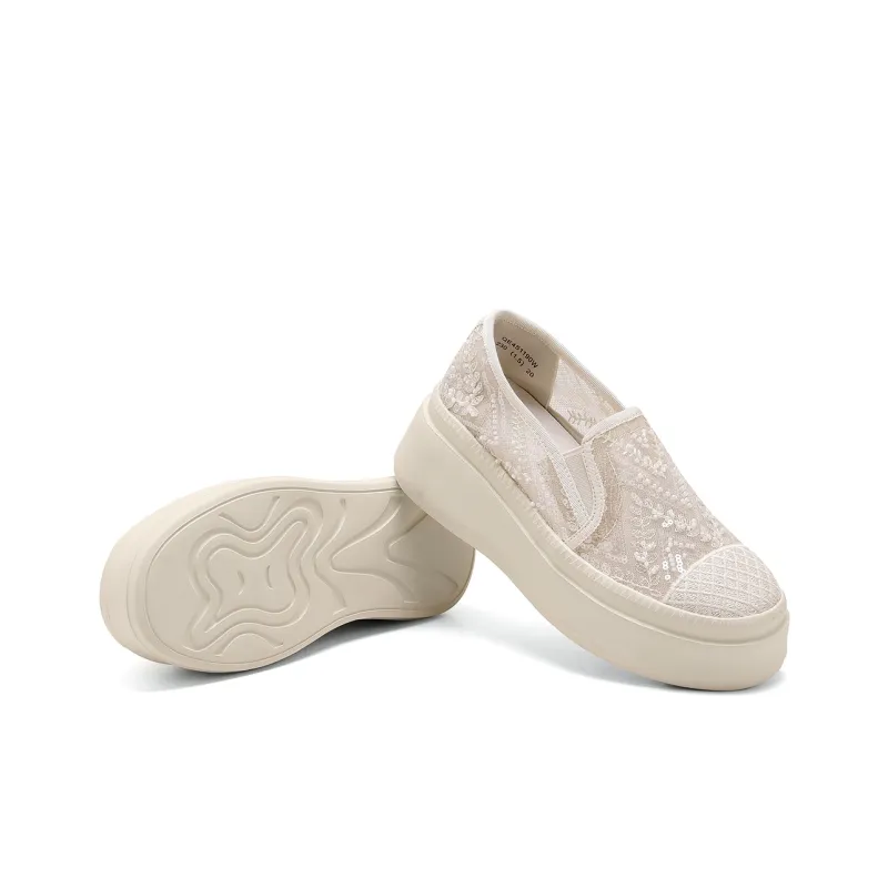 C°BANNER Breathable Height Increase Low Top Casual Shoes Women's-4