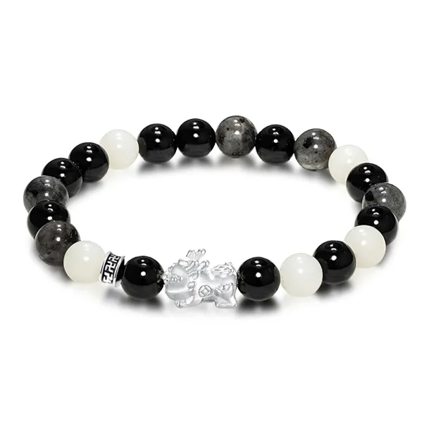 TRUE ME Bodhi Root Textile Beaded Bracelet Unisex-0