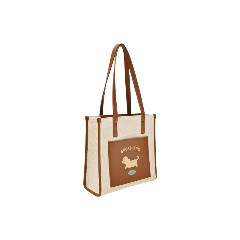 TOUTOU Synthetic Leather Shoulder Bag Regular Women's Pearl Milk Tea Brown-1