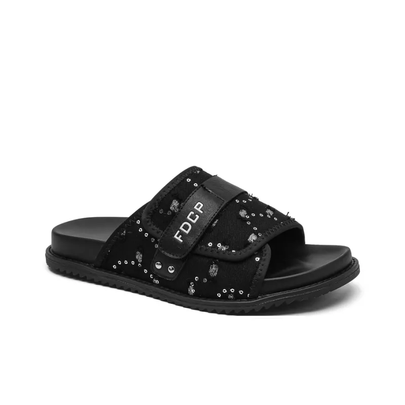 LUOMAIKE Slide Slippers Men's Black-2