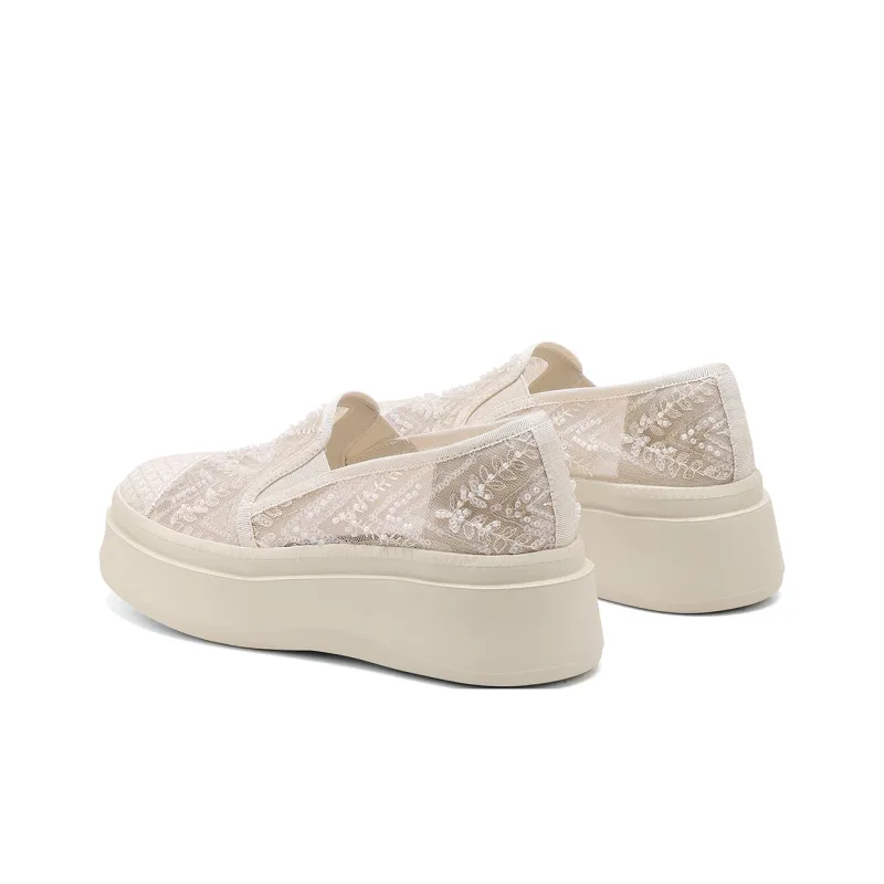 C°BANNER Breathable Height Increase Low Top Casual Shoes Women's-3