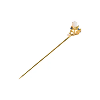 Jade Charm Yao Hairpins White Jade/Pale Greenish White Jade Women's