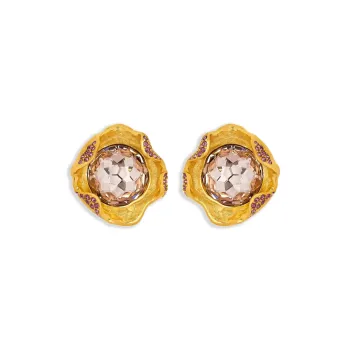 Oscar De La Renta Crystal Nest Earrings