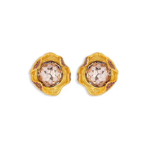 Oscar De La Renta Crystal Nest Earrings