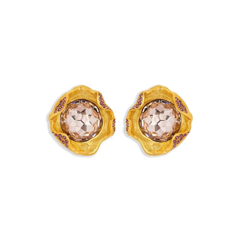 Oscar De La Renta Crystal Nest Earrings-0