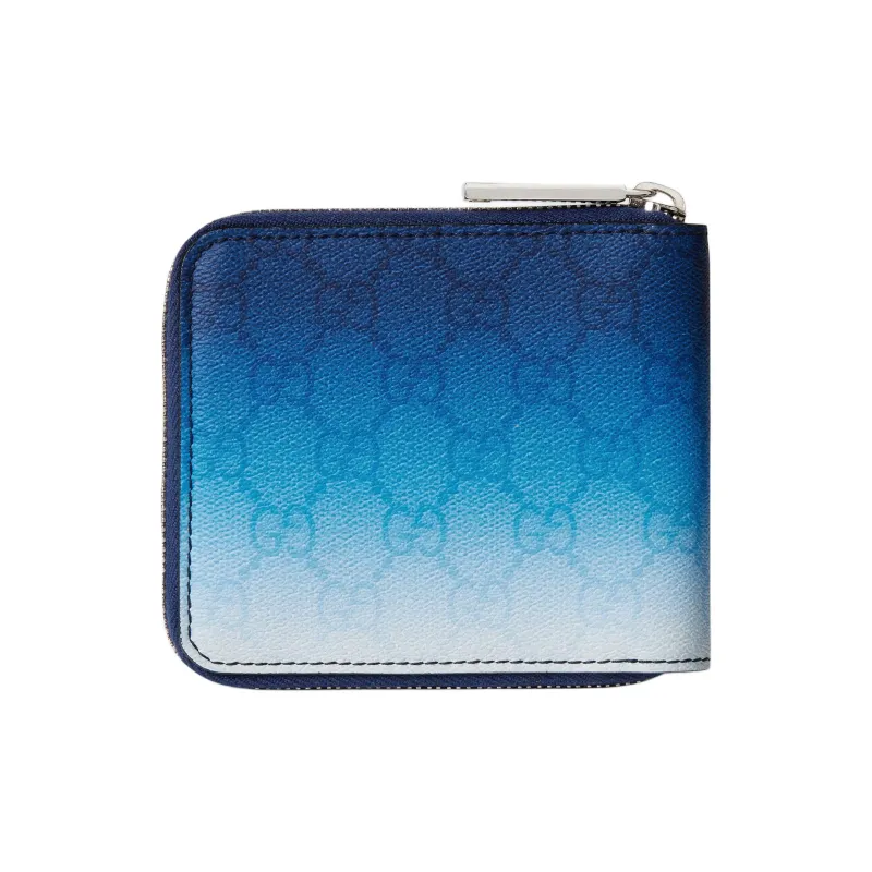 GUCCI Coated Fabric Coin Purse Men's Blue-2