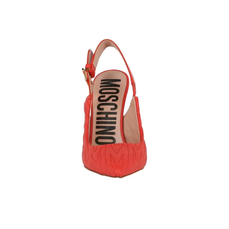 MOSCHINO Slim Heel High Heels Women's Orange-4