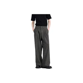 WILD LEADER Suit Trousers Men Black Plaid[XXKW5138W77]