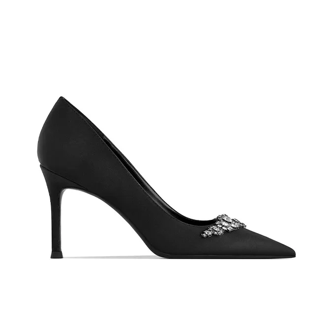 GOSO Slim Heel High Heels Women's Black-2