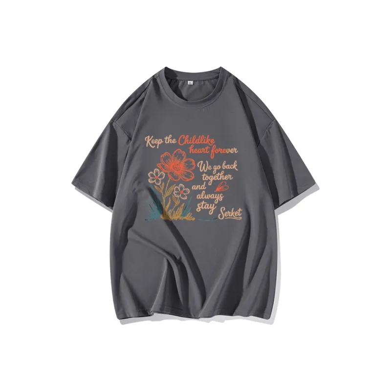 FAIRWHALE Drop Shoulder Sleeve T Shirt Women's-12