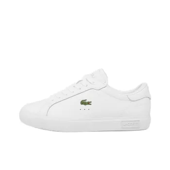 LACOSTE Powercourt Wear resistant And Lightweight Low Top Skateboard Shoes Women's White