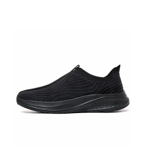 TELENT Cushioning And Breathable Low Top Casual Shoes Men's All Black