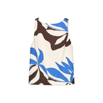 ZARA Tank Tops Women's Nude/Blue