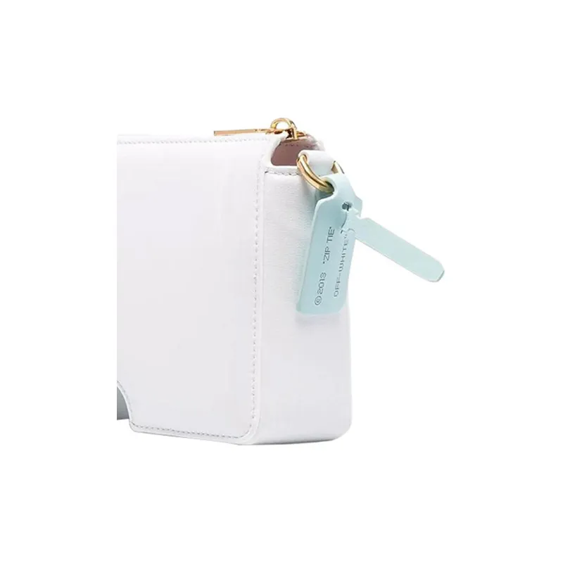 OFF WHITE Leather Shoulder Bag, Crossbody Bag Women's White-3